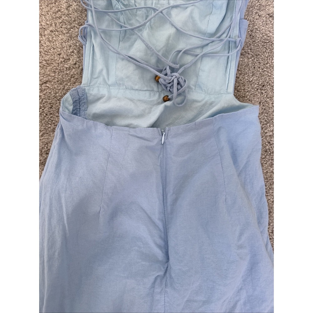Selfie Leslie Baby Blue Dress XS Backless Slit Wedding Guest Girly Romantic - Picture 7 of 8